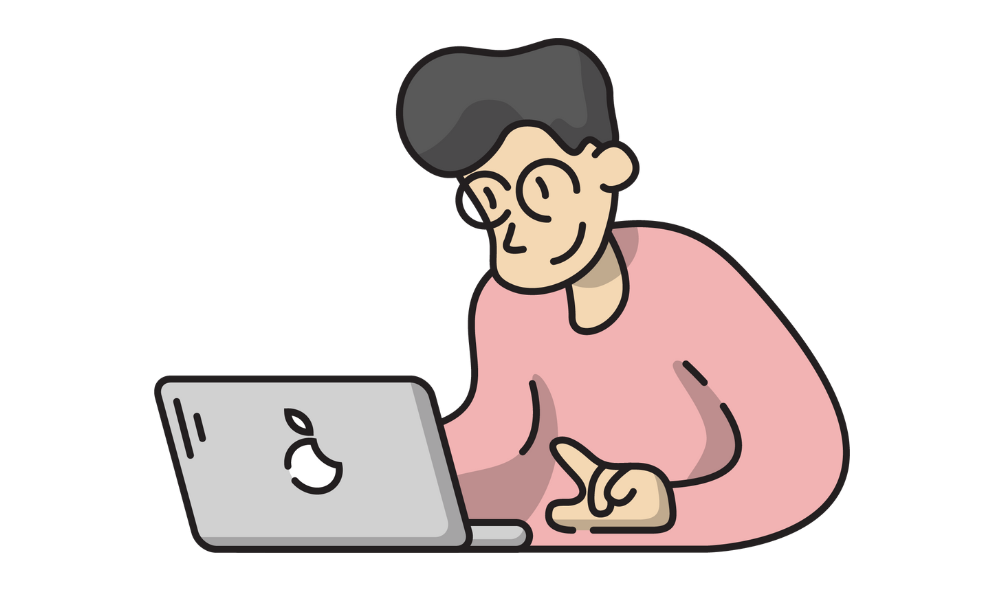 Person working on laptop